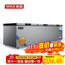 妮雪冰柜商用家用冷柜卧式大容量全冷冻柜展示柜冷冻冷藏大冰柜 2288单温双机铜管-星耀灰扩容版【一级能耗】