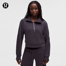 lululemon丨Scuba 女士超宽松款烟囱领卫衣*拉绒 LW3IFSS 大气紫/银 M /L