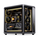 乔思伯（JONSBO）X400 深空灰 ATX海景房机箱（电竞框架/360水冷/5V ARGB灯效/13风扇位/支持背插/主板仓导风结构）