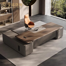 宁邱络阁（NICHLORT）办公桌老板桌董事长办公室高级感轻奢现代家具办公桌椅组合套装 3.2米老板桌+3.6米文件柜+老板椅