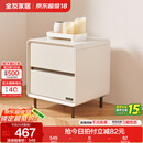 全友家居奶油风床头柜小方糖家用卧室床头柜抽屉置物柜储物收纳小柜子 床头柜*1