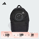 adidas男女大童SMILEY笑脸联名舒适运动双肩背包书包阿迪达斯官方 黑色 NS(均码)