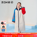 洲克（ZOKE）游泳斗篷儿童浴袍训练吸水保暖成人速干浴巾连帽起水服儿童浴袍 青少年浴袍5278Y-3衣100cm袖60cm