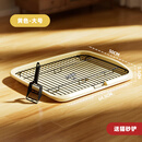 狗厕所小型犬狗狗专用尿盆冲水大型犬大小便神器泰迪尿尿砂盆便盆 网格厕所黄大型犬