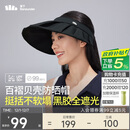 蕉下（beneunder）女士百褶贝壳黑胶防晒帽遮阳帽子女太阳帽防紫外线空顶帽BM56124