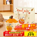 飞遇可爱系列 橘子女孩陶瓷马克杯子女带盖330ml实用精致女生日礼物