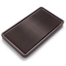 何佳功黑檀木整块茶盘家用实木干泡茶台电木功夫茶具茶海茶托盘 流苏120*60*5CM【电木】