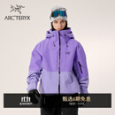 ARC'TERYX始祖鸟 INCENDIA JACKET GORE-TEX 防水 女子 滑雪滑雪夹克 ASTER / BLACK/山菀紫/黑色 S
