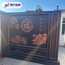 新中式铝合金屏风别墅庭院隔断户外花园影壁墙铝艺装饰迎门背景墙 款式3