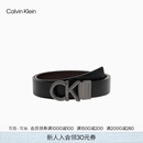 Calvin Klein Jeans男士商务休闲双面用ck字母金属扣孔腰带节日礼物HC0593