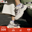 斐乐（FILA）官方女鞋老爹鞋运动鞋新款猫爪鞋5代复古休闲鞋 奶白/浪漫紫-GO 37.5