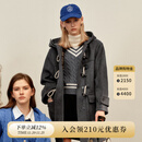 ELAND【经典长期主义】羊毛衣恋毛呢外套女休闲大衣2025秋季新款 EEJWF4TE01灰色(15)Grey XS /155