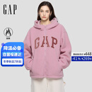 盖璞女装2025秋季新款Logo灯芯绒贴布绣宽松连帽衫保暖卫衣792561