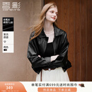 香影黑色皮衣外套女小个子2025秋季新款高级感酷飒风短款pu皮夹克 黑色 S 55/80A/85-95斤