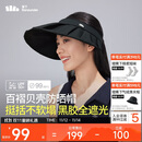 蕉下（beneunder）女士百褶贝壳黑胶防晒帽遮阳帽子女太阳帽防紫外线空顶帽BM56124