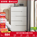 全友家居 五斗柜收纳储物客厅边柜家用餐边柜简约落地靠墙柜子