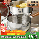 三四钢雪平锅内层316L不锈钢奶锅辅食小锅汤泡面煮锅20cm食品级一体成型