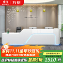 万恺公司烤漆前台桌接待台简约现代迎宾美容院收银台吧台办公室柜台 1.6米一键盘一抽屉