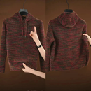 【专柜轻奢】2025冬季时尚潮流设计师款男休闲百搭长袖连帽卫衣HL 彩段红 2XL 【建议145-160斤】