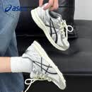 亚瑟士（asics） Jog 100s 复古百搭 网布人造革防滑 低帮 休闲跑步鞋 男女同款 1201A967-100 【银白色】 37