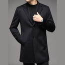 UOSO轻奢品牌男士毛呢大衣男秋冬季感西装领中长款商务西服外套男 团购定制 咨询领优惠 48