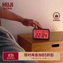 无印良品（MUJI）数字钟 中 白色 125*80*36mm 桌面时钟家用电子时钟