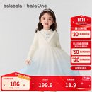 巴拉巴拉balaOne童装女公主裙2025秋冬儿童连衣裙针织网纱裙209425111001