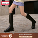 HUNTER【修饰腿型】户外露营女鞋Refined防水防滑高筒靴长筒靴网红女靴 黑色BLK/哑光 38
