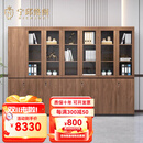 宁邱络阁（NICHLORT）柜子储物柜文件柜资料柜档案柜办公室文件柜木质带锁落地式保密柜 6门文件柜