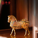 冬帝唐马到成功纯银摆件茶宠办公室领导中式家居装饰品乔迁开业礼物 马上有财约190克+证书+礼盒