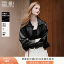 香影黑色皮衣外套女小个子2025秋季新款高级感酷飒风短款pu皮夹克 黑色 S 55/80A/85-95斤