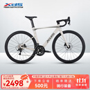 喜德盛公路自行车2025款AD300油碟UCI车架2x10速中空一体牙盘桶轴破风车 白蛇 510mm（适合身高170-180cm）