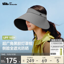 蕉下（beneunder）灯罩帽大帽檐遮阳帽女黑胶防晒帽全脸遮阳空顶帽太阳帽BM563灰