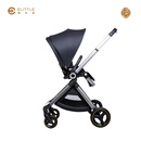 elittile逸乐途婴儿车EMU0-3岁折叠可坐可躺减震高景观遛娃推车欧版全篷蓝