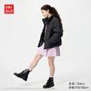 优衣库【狂欢价】童装男童女童蓬松羽绒茄克外套夹克羽绒服478148 09 黑色 160