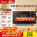 美的（Midea）微波炉烤箱一体机 小型家用20升微波炉  光波加热 钻石背板（M1-L201B）