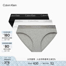 Calvin Klein内衣女士三条装经典提花腰边ck舒适棉质微弹性感比基尼三角内裤女 MP1-太空黑/椰青灰/月光白 3条 S 尺码偏大，建议拍小一码
