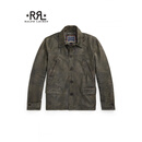 RRL男装 25年秋季靛蓝色皮革短大衣RL95075 400-靛蓝色 XS