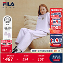FILA【套装】斐乐儿童卫衣卫裤2025冬季新款男女中大童休闲两件套 樱花浅粉-PK 140