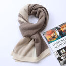 鄂尔多斯市高端送礼纯山羊绒围巾男加厚保暖防风防寒爸爸老公围脖 骆驼色 均码