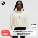 lululemon丨Scuba 女士超宽松款烟囱领卫衣 LW3IFSS 浅象牙白/金 XS /S