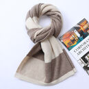 鄂尔多斯市高端送礼纯山羊绒围巾男加厚保暖防风防寒爸爸老公围脖 骆驼色 均码