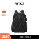 TUMI/途明【秋冬新品】VOYAGEUR 女士轻质尼龙时尚黑色衍缝双肩包 黑色绗缝