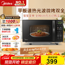 美的（Midea）微波炉烤箱一体机 小型家用20升微波炉  光波加热 钻石背板（M1-L201B）