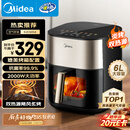 美的（Midea）小炎烤空气炸锅上下双热源 可视大视窗免翻面 家用智能触屏 6L实用大容量空气炸锅蒸烤一体KZC6054