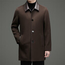 UOSO男士毛呢大衣男冬季感2025新款休闲中长款商务休闲外套男 团购定制 咨询领优惠 L 175/50