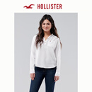 HOLLISTER小海鸥图案美式经典款三粒扣简约百搭衬衫女装340-6043 白色 S (165/84A)
