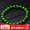 豆蔻时光奢藏级8mm和田玉碧玉手串高水头无黑玉石手链生日礼物男女士款