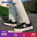 FILAFUSION 斐乐潮牌【章昊同款】男鞋2025新款厚底帆布鞋运动休闲鞋 黑/奶白-BG 42