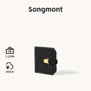 Songmont山下有松山行钱包设计师款皮夹短款卡包夹礼物男女零钱包 烟墨黑 现货